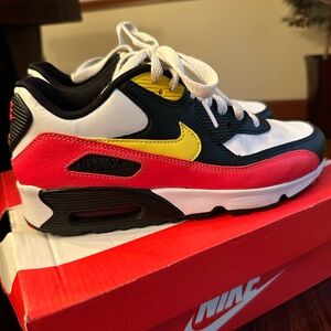Nike Air Max 90 LTR GS - White, Chrome, Yellow, Black